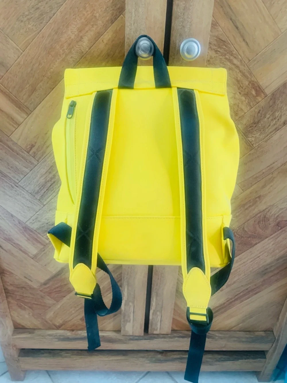 Hunter Yellow Backpack with Black Straps